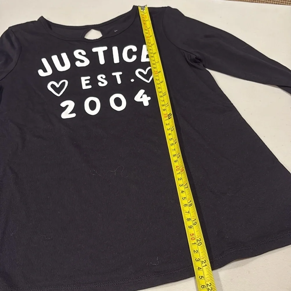 Justice - Girls long sleeve t-shirt - size 10. Black. NWOT